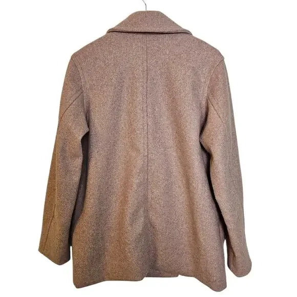 Old Navy Pink Heather Oversized Double-Breasted Classic Casual Pea Coat - Picture 4 of 10